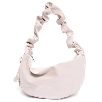 Generic Cymwer Women Synthetic Leather Pleated Vintage Hobo Handbag with Zipper Daily (White)