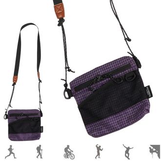 Generic Nylon Crossbody Bag Mini Satchel Leisure Shoulder Bag for Outdoor Sport (Black)