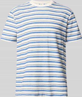 Guess T-Shirt mit Streifenmuster Modell MARINA in Sky, Gr&ouml;&szlig;e XXL