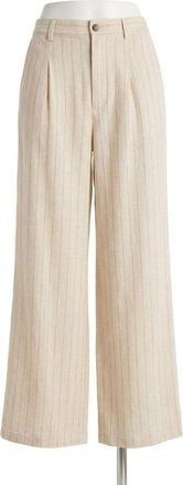 Z Supply Womens Bennett Pinstripe Pants In Flax