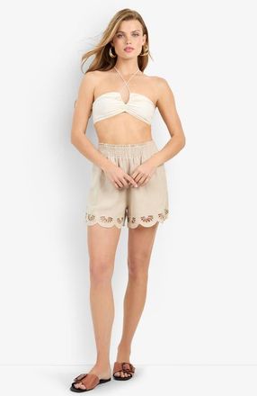 Trina Turk Moana Short in Beachy Beige at Nordstrom, Size X-Small