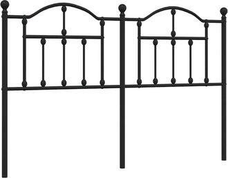 vidaXL Cabecero De Metal Negro 135 Cm Vidaxl
