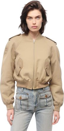 Moschino Beige Solid Band Collar Jacket