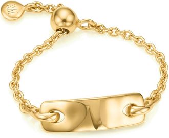 Monica Vinader Gold Havana Adjustable Friendship Ring