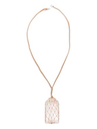 Niccol&ograve; Pasqualetti net pendant necklace - Neutrals