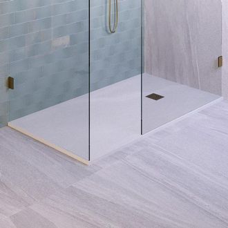 Marcel Breuer Asteroid Douchebak 90x180 incl. antislip en antibacterieel mineraalmarmer mat wit