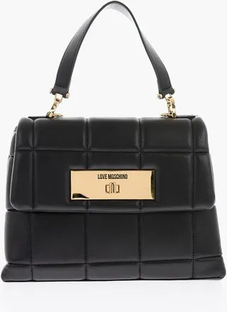 Moschino LOVE Faux Leather Padded Bag with Removable Shoulder Strap size Unica