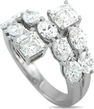 Luxury Bazaar 18K White Gold 3.75ct Diamond Ring ALR-19060
