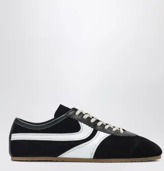 Dries Van Noten Black/white leather and suede sneakers