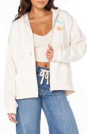 Roxy Evening Lineup Graphic Zip Hoodie in Dew at Nordstrom, Size X-Small