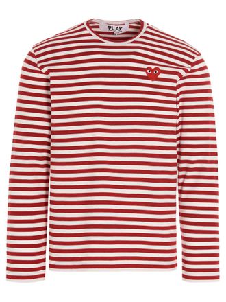 Comme Des Gar&ccedil;ons Comme des Gar&ccedil;ons Spiel Logo Patch Stripes T -Shirt