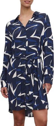 Velvet Dacey Dress In Navy/ecru