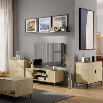 Vicco Tablero Bajo Lennox, Roble, 120 X 45 Cm, Vicco