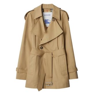 Burberry Gabardine Belted Trench Jacket, Brand Size 8 ( US Size 6 )