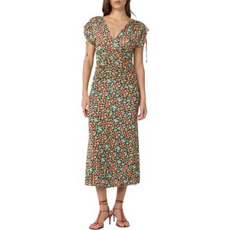 Diane Von F&uuml;rstenberg Ella Floral Midi Dress in Sherbet Pony Multi at Nordstrom, Size Xx-Small
