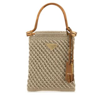 Prada Cappuccino Crochet Handbag