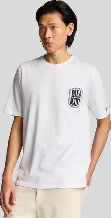 Lyle & Scott Lyle And Scott Mens Embroidered Badge Graphic T-Shirt - White - Size: 38