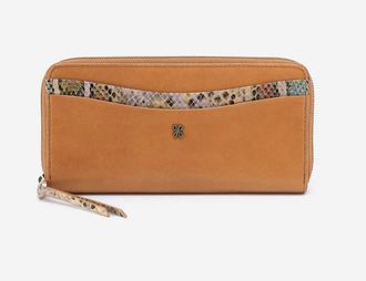 Hobo Womens Max Large Zip Around Wallet In Natural