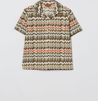 Missoni Camicia Missoni in cotone con motivo zig-zag multicolor