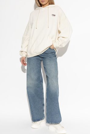 Golden Goose Sweatshirt With Logo, Womens, Cream