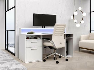 Flair Power Z Gaming Desk in White