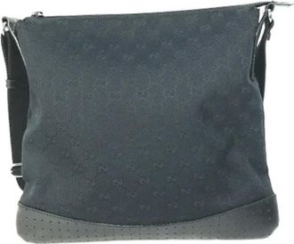 Gucci Pre-owned Canvas gucci-bags - Dames - Vintage Schoudertas - Zwart - ONE Size - Vintage