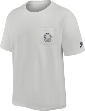Nike Penn State Legacy Max90 Pocket 2-Hit Nike Mens College T-Shirt in Grey | 01GC0BBPSV-E3Q