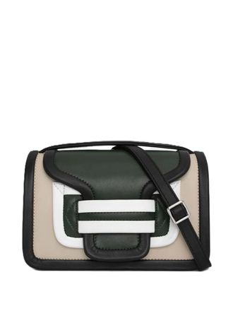 Pierre Hardy Alpha panelled shoulder bag - women - Lambskin/Calf Leather - One Size - Neutrals