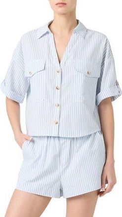 Blank NYC Crop Shirt in Yacht Race at Nordstrom Rack, Size X-Small