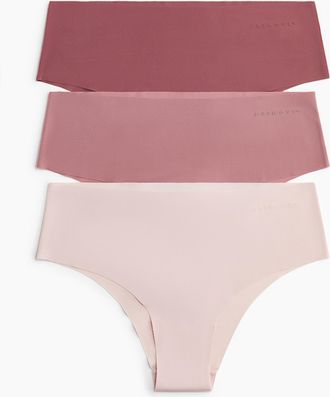 H&M 3er-Pack Sport-Hipster mit DryMove - Antikrosa/Mattrosa