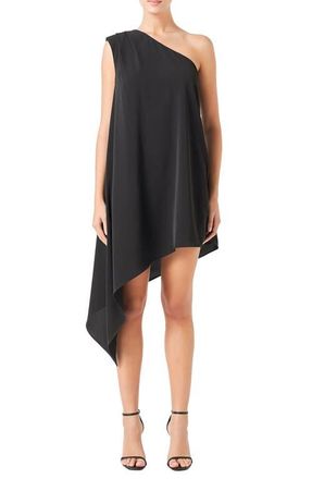 endless rose One-Shoulder Asymmetric Dress in Black at Nordstrom, Size X-Small