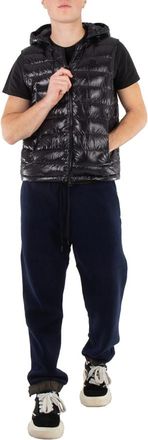 Moncler Grenoble Fleece Track Pants In Dark Navy, Size Medium