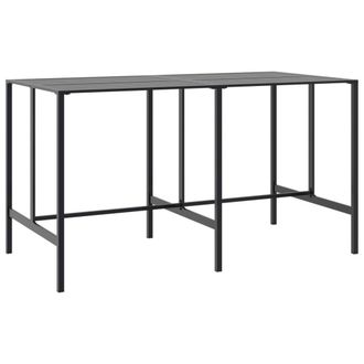 Berkfield Home Bar Table Black 200x100x110 cm Powder-coated Steel | Size: 200 x 100 x 110 cm
