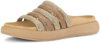 Gabor Strappy Slide Sandal in Gold at Nordstrom, Size 10.5-11Us