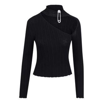 Giuseppe Di Morabito Truien & Vesten, Dames, Zwart, S, Cut Out Top