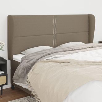 vidaXL Cabecero Con Orejas De Tela Gris Taupe 183x23x118/128 Cm Vidaxl