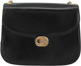 Gucci Pre-owned Vintage Shoulder Bag - Dames - Vintage Schoudertas - Zwart - ONE Size - Leer - Vintage