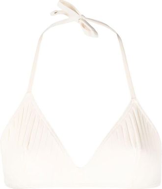 Eres ribbed triangle bikini top - women - Polyamide/Elastane - 44 - White
