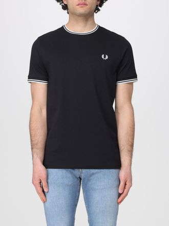 Fred Perry T-shirt in cotone con mini logo ricamato Fred Perry