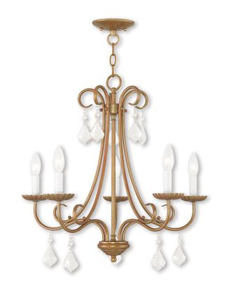 Livex Lighting Livex Daphne 5-Light Antique Gold Leaf Chandelier