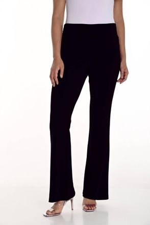 Frank Lyman Design Flare Trousers With Elastic Waistband In Black