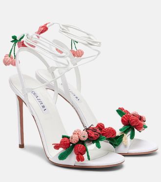 Aquazzura Botanica raffia slingback sandals