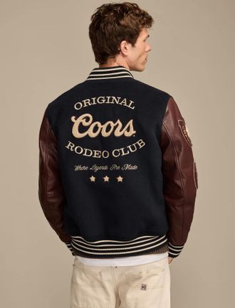 Lucky Brand Mens Coors Varsity Jacket