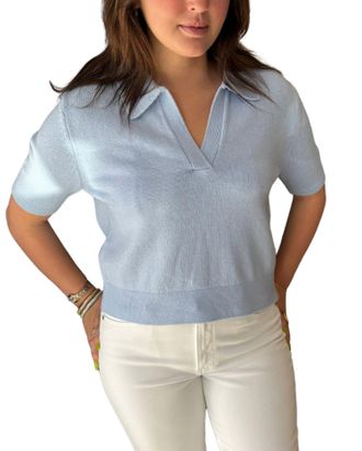 Astr Womens Brauwin Sweater In Light Blue