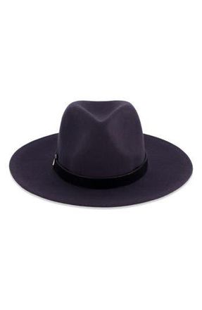 AllSaints Rivet Logo Fedora in Cinder, Antique Nickel, at Nordstrom Rack