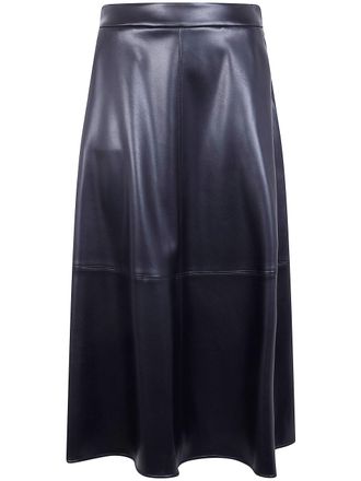 Max Mara Smmninfa Eco Leather Round Midi Skirt