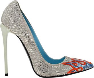 Philipp Plein Suede Strass Decollete Hoge Hakken Flame - Dames - Pumps - Veelkleurig - 41 EU - Leer - Schoenen