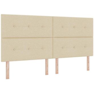 vidaXL Cama Tipo Box Spring Con Colch&oacute;n Crema 200 X 200 Cm Tela Vidaxl