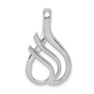 Diamond2Deal 14k White Gold Slide Fits up to 4mm Regular/6mm Fancy or Reversible Omega