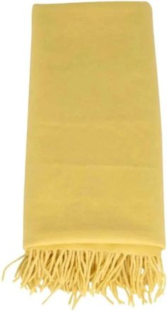 Herm&egrave;s Pre-owned Foulard - Dames - Vintage Accessoires - Geel - ONE Size - Wol - Vintage